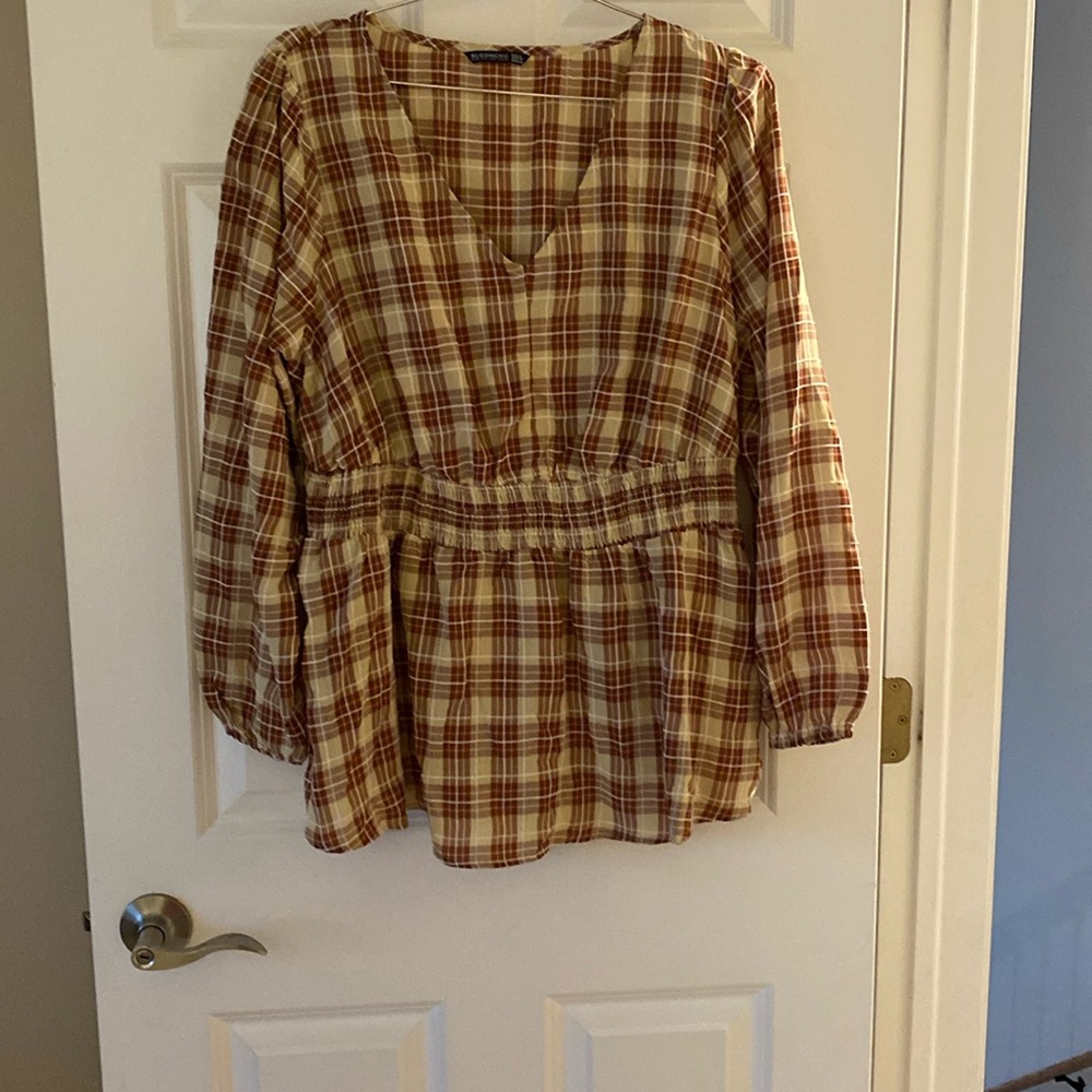 Bloomchic plaid blouse